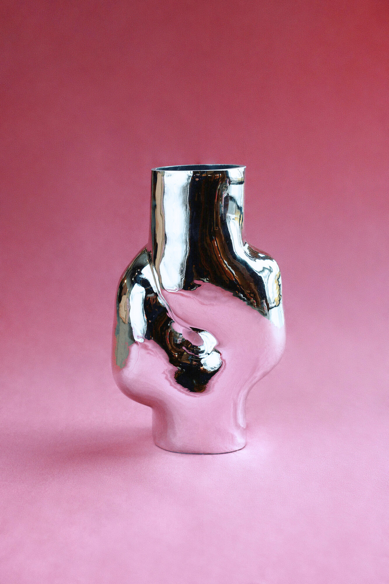 Gleam glas vase, chrome - H32,5 cm